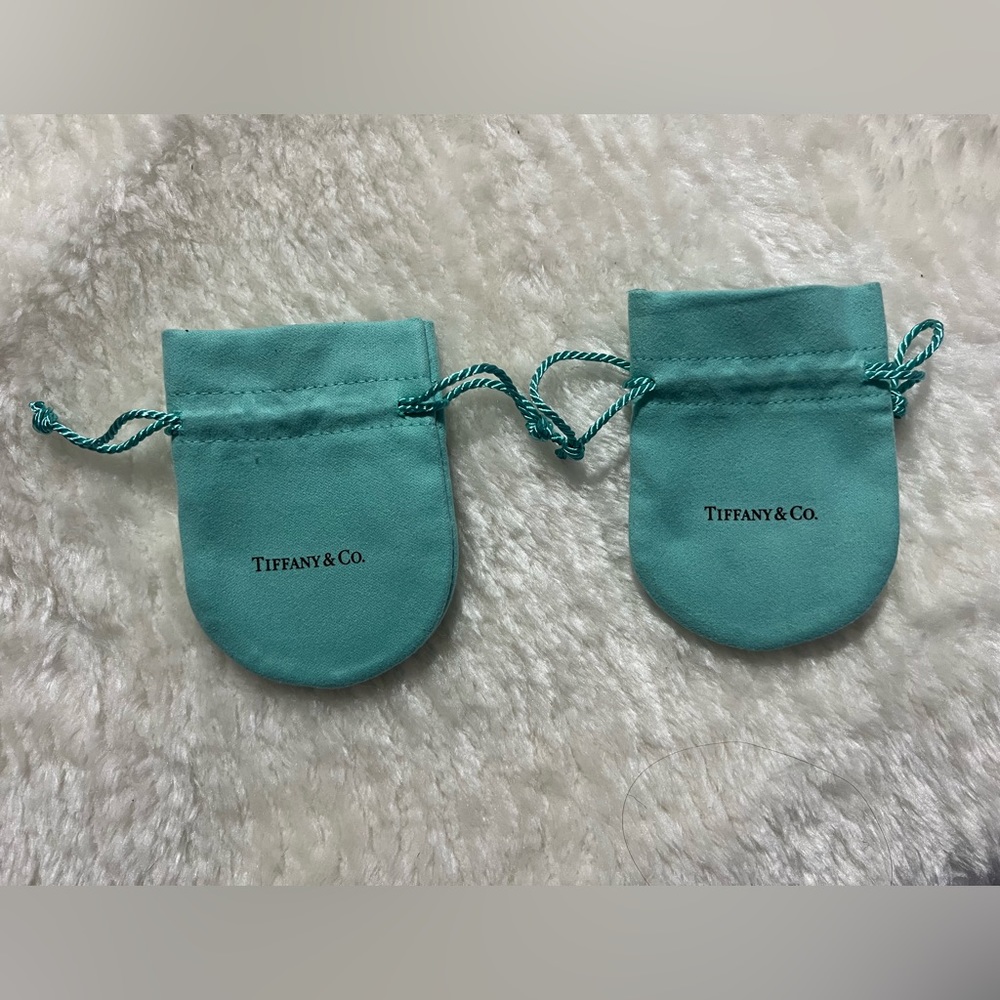 New 2 Pc Tiffany Drawstring Pouch